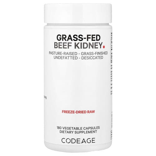 Codeage, Rohusöödetud veise neer, 180 köögiviljakapslit (500 mg kapsli kohta)