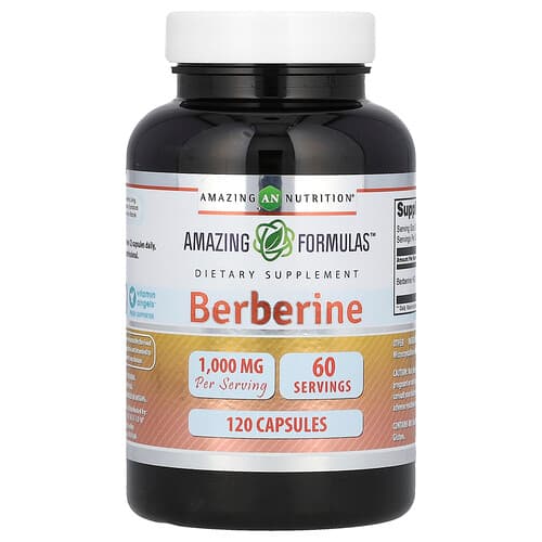 Amazing Nutrition, Berberiin, 120 kapslit (500 mg kapsli kohta)