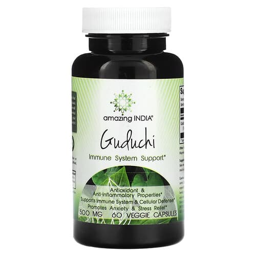 Amazing India, Guduchi, 500 mg, 60 köögiviljakapslit