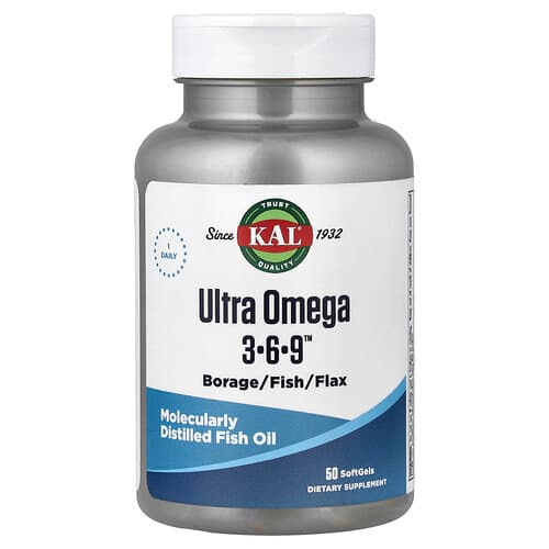 KAL, Ultra Omega 3-6-9™, 50 pehmet geeli