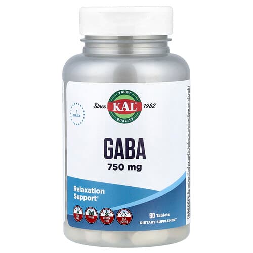 KAL, GABA, 750 mg, 90 tabletti