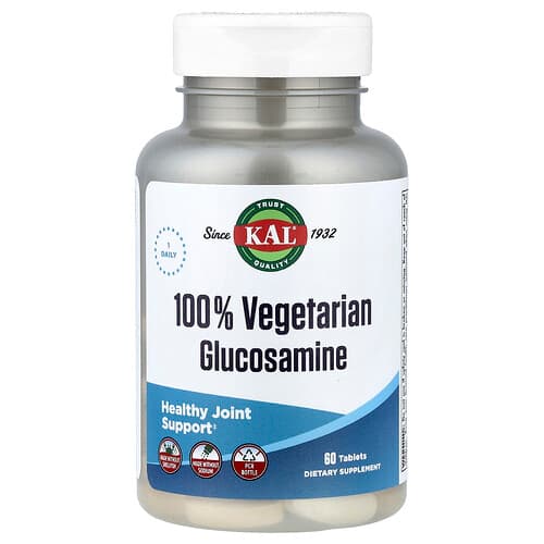 KAL, 100% taimetoitlane glükoosamiin, 1,000 mg, 60 tabletti