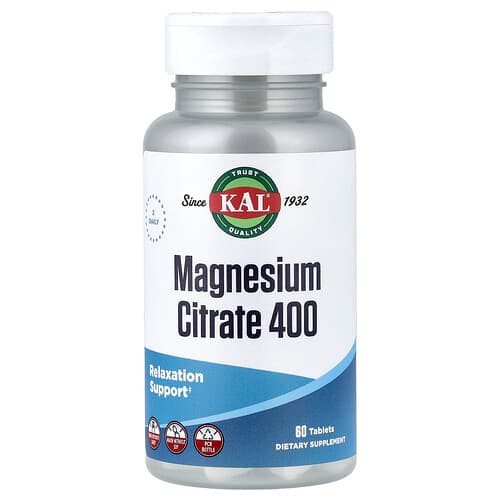 KAL, Magneesiumtsitraat 400, 60 tabletti (200 mg tableti kohta)
