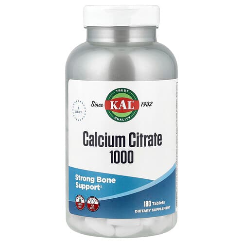 KAL, Kaltsiumtsitraat 1000, 180 tabletti (333 mg tableti kohta)