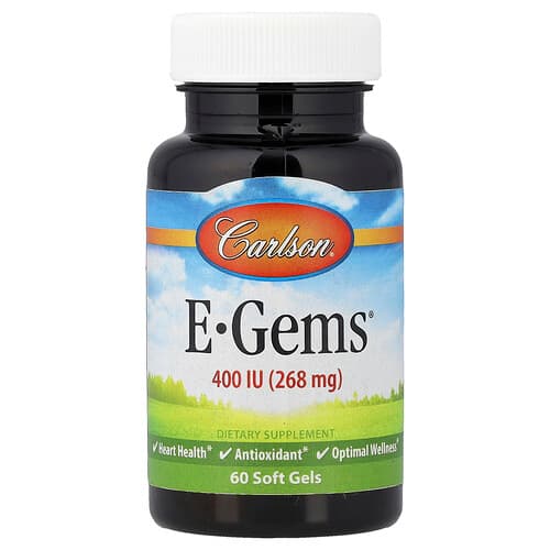 Carlson, E-Gems®, 400 RÜ (268 mg), 60 pehmet geeli