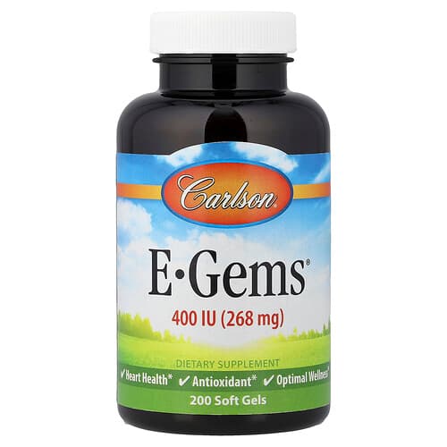 Carlson, E-Gems®, 400 RÜ (268 mg), 200 pehmet geeli