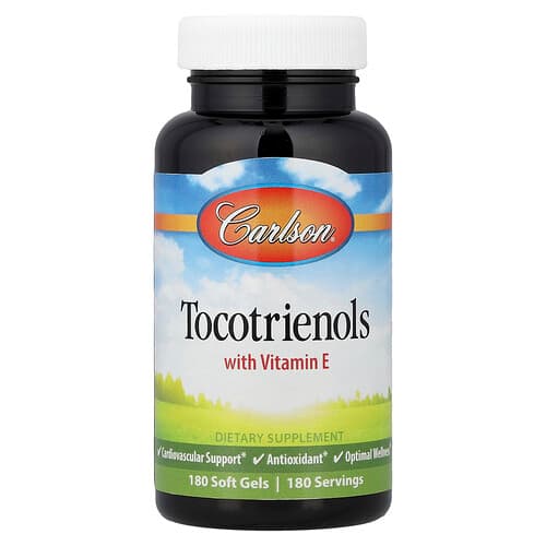 Carlson, Tokotrienoolid E-vitamiiniga, 180 pehmet kapslit