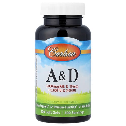 Carlson, A- ja D-vitamiinid, 300 pehmet geeli