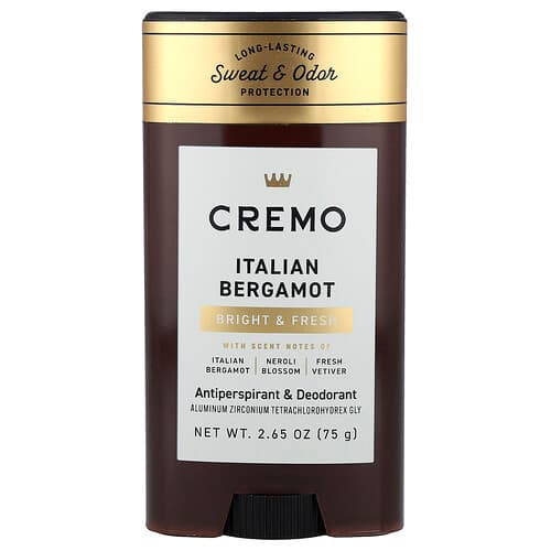 Cremo, Higistamisvastane ja deodorant, Itaalia bergamott, 75 g