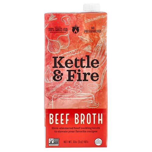 Kettle & Fire, Veiselihapuljong, 32 untsi (907 g)