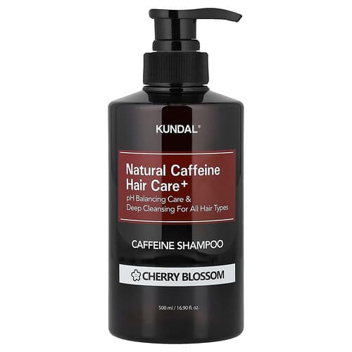 Kundal, Looduslik kofeiiniga juuksehooldus+ šampoon, kõikidele juuksetüüpidele, kirsiõis, 500 ml