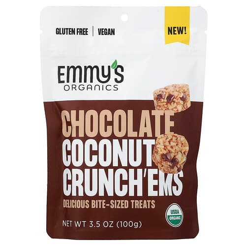 Emmy's Organic Cookies, Šokolaadi-kookose krõpsud, 100 g