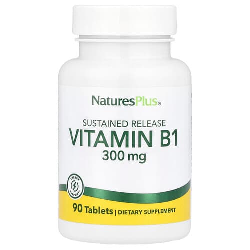 NaturesPlus, Vitamiin B1, 300 mg, 90 tabletti
