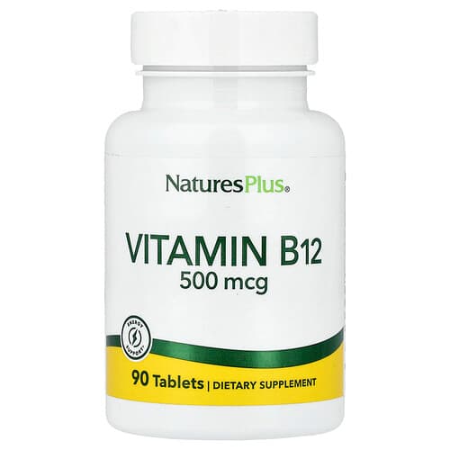 NaturesPlus, Vitamiin B-12, 500 mcg, 90 tabletti