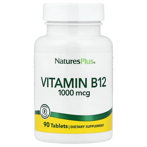 NaturesPlus, Vitamiin B12, 1000 mcg, 90 tabletti