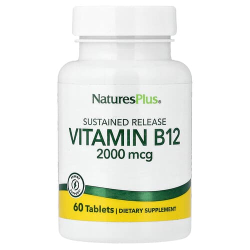 NaturesPlus, Vitamiin B12, pikatoimeline, 60 tabletti