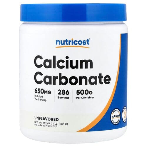 Nutricost, Kaltsiumkarbonaat, maitsetu, 500 g