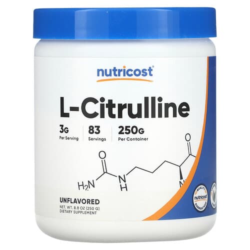 Nutricost, L-tsitrulliin, maitsestamata, 8,8 untsi (250 g)