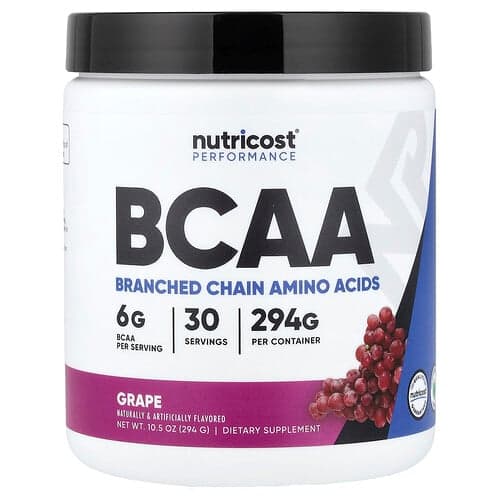 Nutricost, Performance, BCAA, viinamarjamaitseline, 294 g