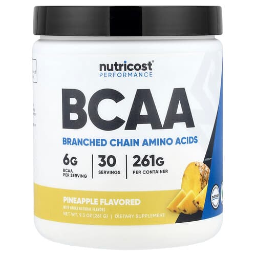 Nutricost, Performance, BCAA, ananass, 261 g
