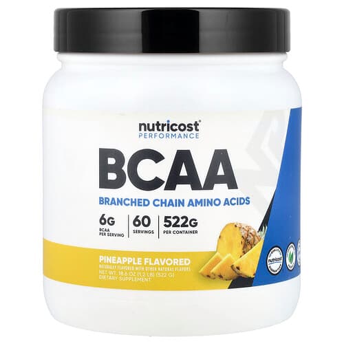 Nutricost, Performance, BCAA, ananass, 522 g