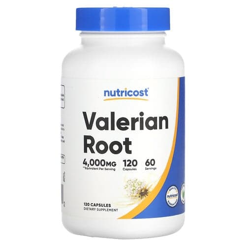 Nutricost, Palderjanijuur, 120 kapslit (2,000 mg kapsli kohta)