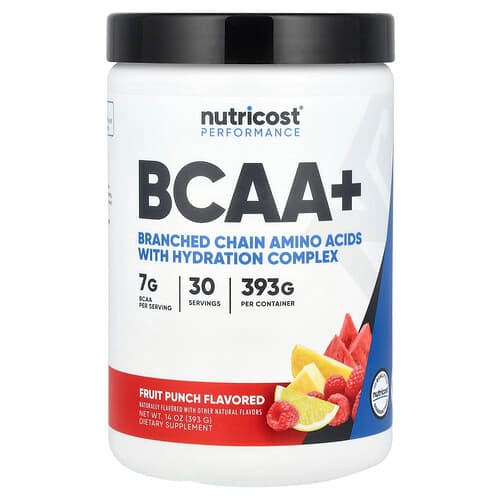 Nutricost, Performance, BCAA+, puuviljapunch, 393 g