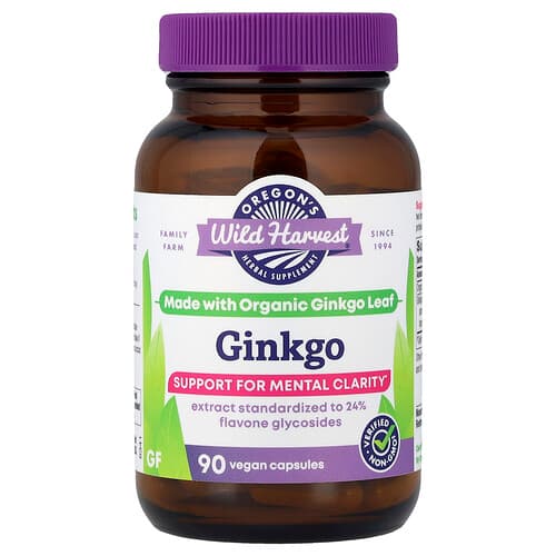 Oregon's Wild Harvest, Ginkgo, 90 vegan kapslit