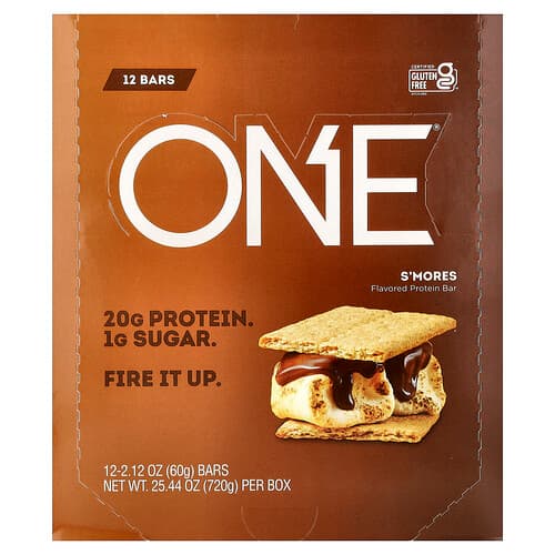 One Brands, Proteiinibatoonid, S'mores, 12 batooni, 60 g tükk