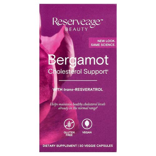 Reserveage Beauty, Bergamoti kolesterooli tugi, 30 köögiviljakapslit