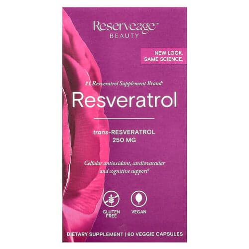 Reserveage Beauty, Resveratrool, 60 taimekapslit
