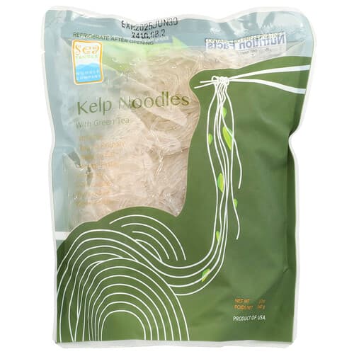 Sea Tangle Noodle Company, Kelp-nuudlid rohelise teega, 340 g
