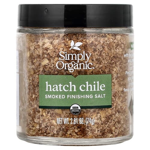 Simply Organic, Suitsutatud viimistlussool, Hatch Tšiili, 2.61 untsi (74 g)