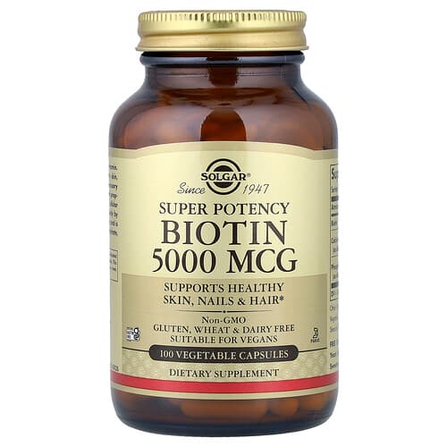 Solgar, Biotiin, 100 taimset kapslit