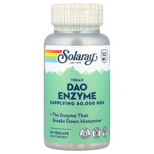 Solaray, Vegan DAO ensüüm, 4,2 mg, 30 taimekapslit