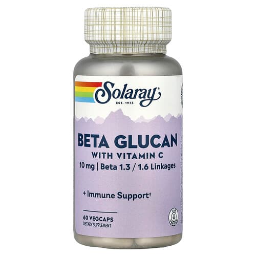 Solaray, Beetaglükaan C-vitamiiniga, 60 köögiviljakapslit