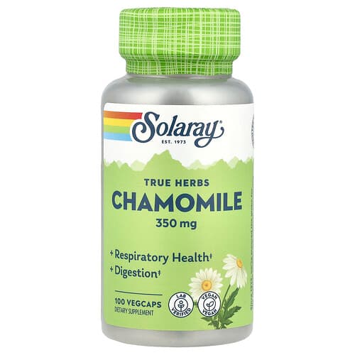 Solaray, Tõelised ürdid, kummel, 350 mg, 100 taimekapslit