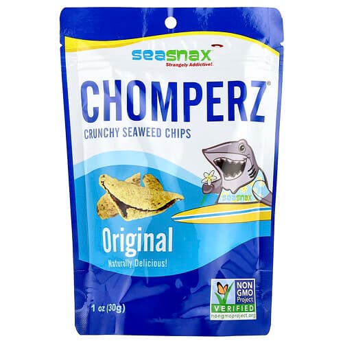 SeaSnax, Chomperz®, krõmpsuvad merevetikakrõpsud, originaalsed, 30 g