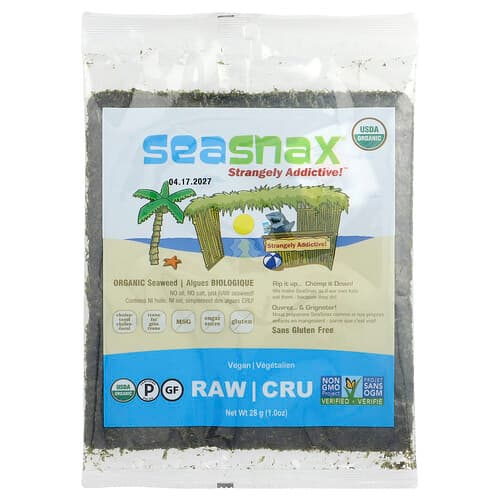SeaSnax, Orgaaniline merevetikas, 1 unts (28 g)