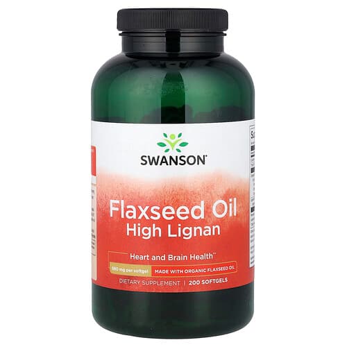 Swanson Vitamins, Linaseemneõli kõrge lignaanisisaldusega, 200 pehmet kapslit