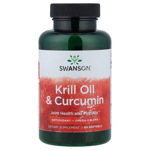Swanson Vitamins, Krilliõli ja kurkumiin, 60 pehmet geeli