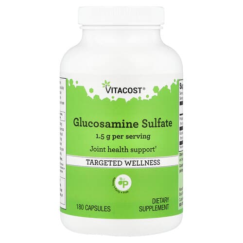 Vitacost, Glükoosamiinsulfaat, 1500 mg, 180 kapslit