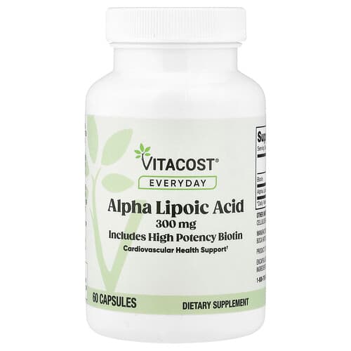 Vitacost, Igapäevane, alfa-lipohape, 60 kapslit