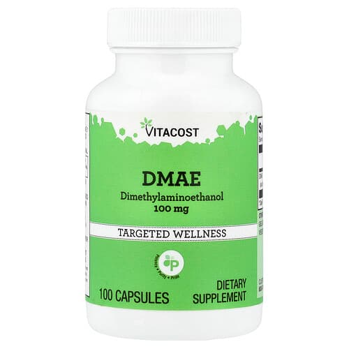 Vitacost, DMAE, 100 mg, 100 kapslit