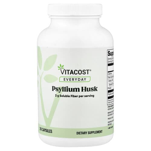 Vitacost, Psülliumi kestad, 2625 mg, 200 kapslit