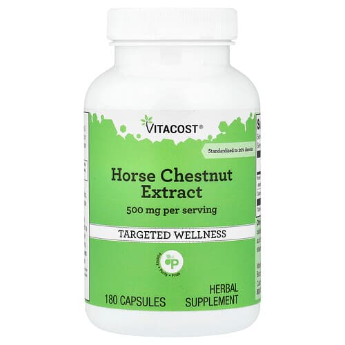 Vitacost, Hobukastani ekstrakt, 180 kapslit