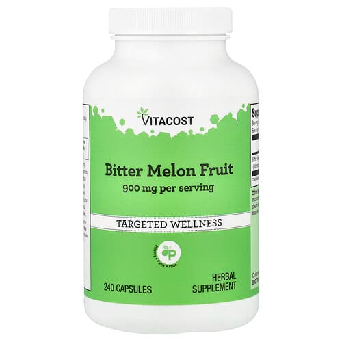 Vitacost, Mõru meloni vili, 240 kapslit (450 mg kapsli kohta)