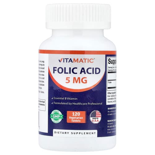 Vitamatic, Foolhape, 120 taimetoidutabletti (8333 mcg tableti kohta)