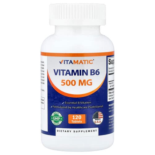 Vitamatic, Vitamiin B6, 500 mg, 120 tabletti