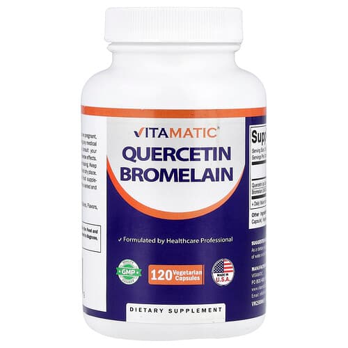 Vitamatic, Kvertsetiinbromelaiin, 120 taimetoidukapslit